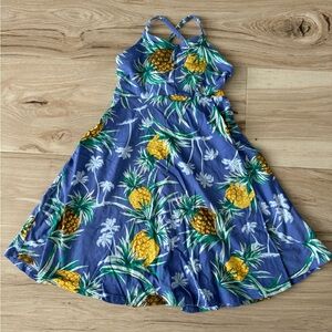 Little girls tropical summer dress size small 5/6